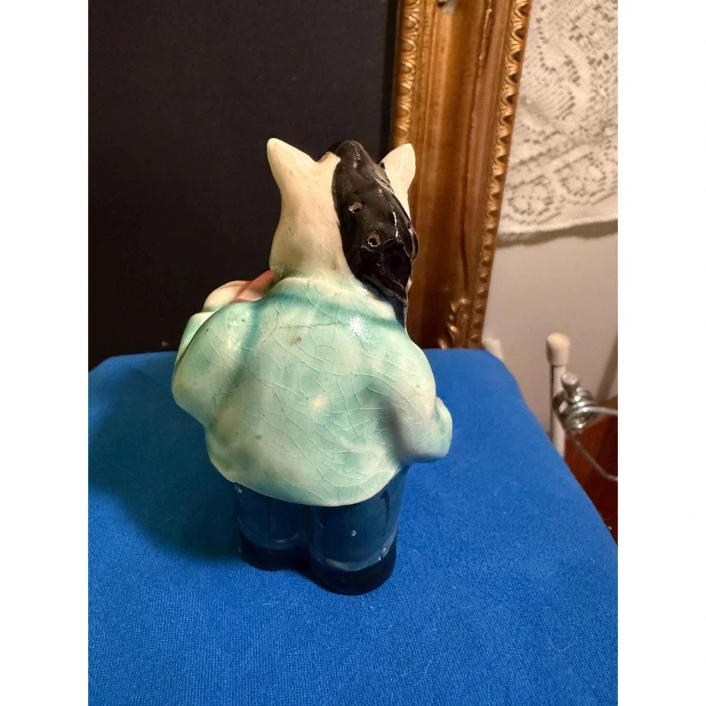 Vintage Anthropomorphic Horse Shaker Japan Equine Playing Accordion 1950s Kitsch